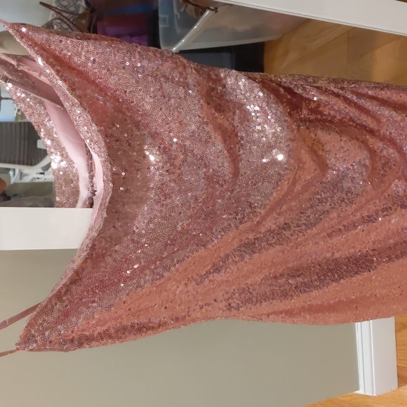 Pink Sequin Laundry By Shelli Segal Dress - Picture 2 of 8